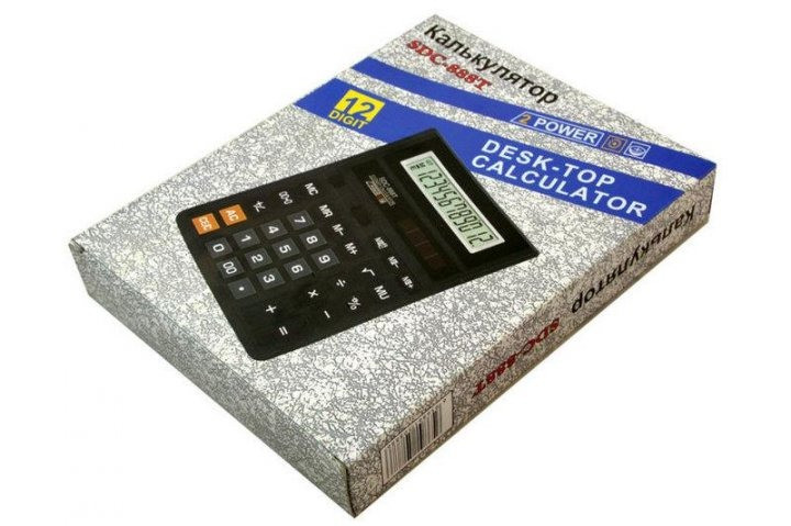 Калькулятор настольный SDC-888T черный – фото, отзывы, характеристики в ...