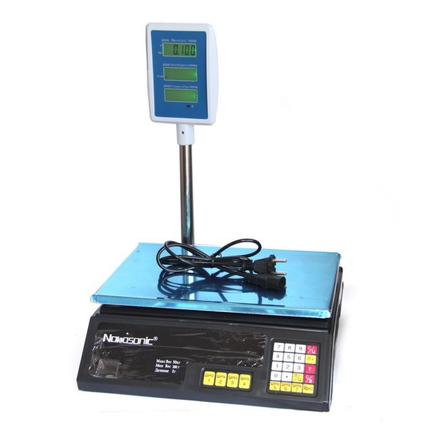 Весы торговые до 40 кг электронные Nokasonic NK-50 Черный (ICL44 ...