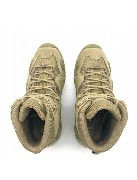 Армейские берцы мужские кожаные ботинки Оливковый 44 размер надежная защита и комфорт для длительного использования качество и прочность - изображение 2