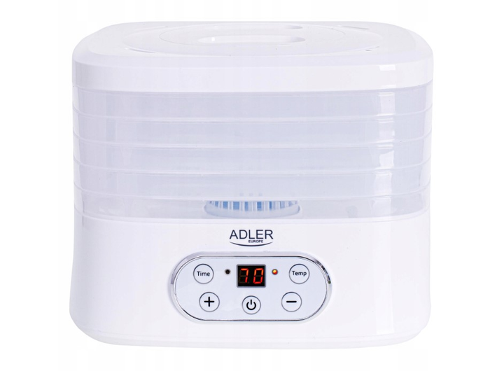 Сушилка пищевая для фруктов овощей грибов Adler AD 6658 550 Вт 5 уровней Белая - изображение 2