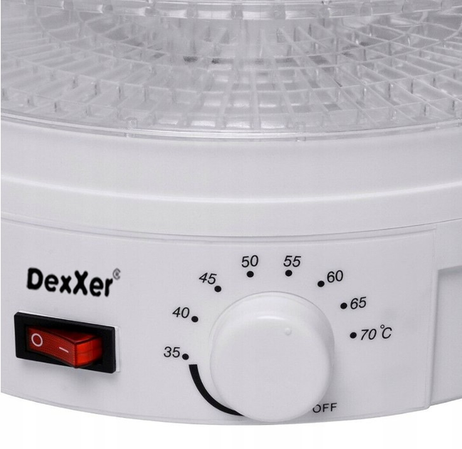 Сушилка пищевая для фруктов овощей грибов DexXer 500 Вт 5 уровней Белая - изображение 6