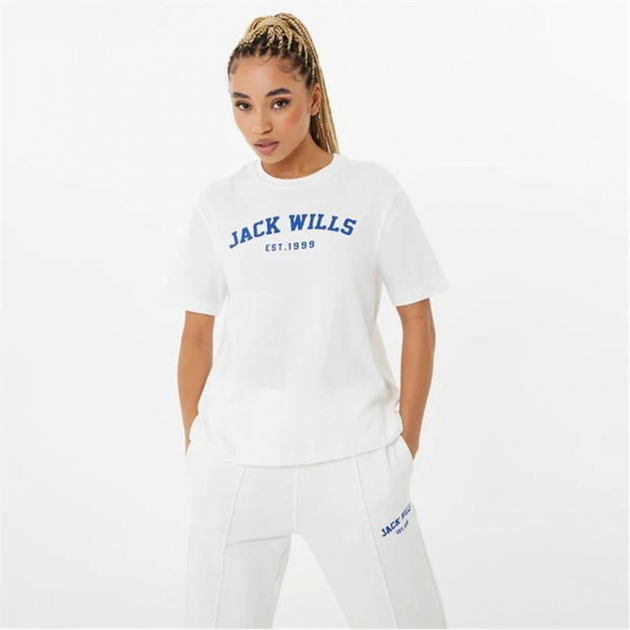 Футболка Jack Wills Varsity T-Shirt Wo White, XXS (40) (11760309