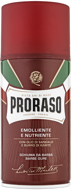 Odżywcza pianka do golenia Proraso do twardego zarostu 300 ml (8004395001897) - obraz 1