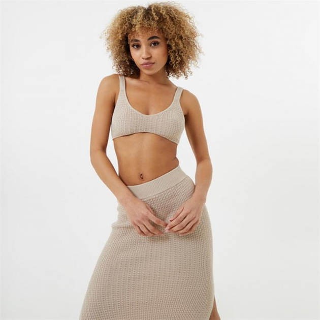 Jack Wills, Knitted Bralette, Stone