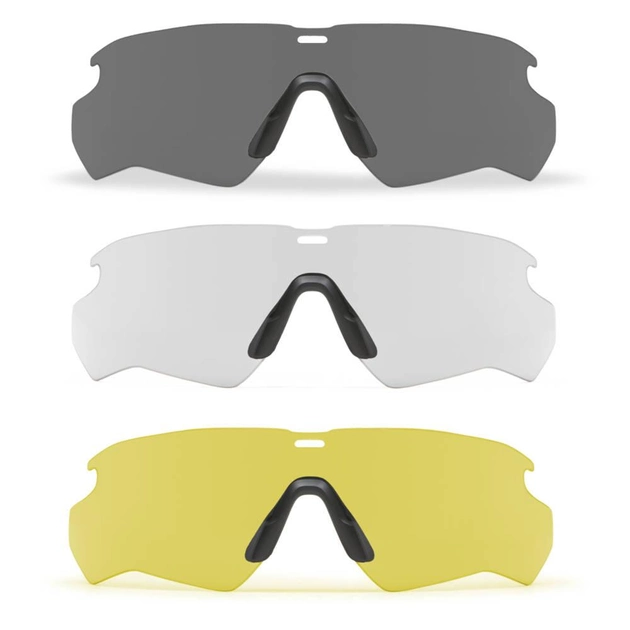 Баллистические, тактические очки ESS Crossblade со сменными линзами: Прозрачная/Smoke Gray/Hi-Def Yellow. Цвет оправы: Черный. - изображение 2