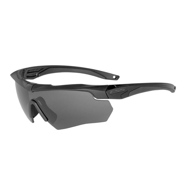 Баллистические, тактические очки ESS Crossbow One с линзой Smoke Gray. Цвет оправы: Черный. - изображение 1