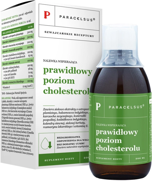 Nalewka Aura Herbals Paracelsus Prawidłowy Poziom Cholesterolu 200 ml (5902768597288) - obraz 1