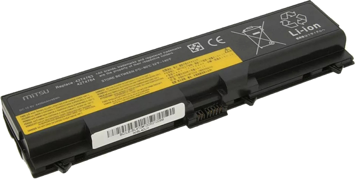 Акумулятор Mitsu для ноутбуків Lenovo E40, E50, SL410, SL510 10.8-11.1 V 4400 mAh (BC/LE-SL410) - зображення 5
