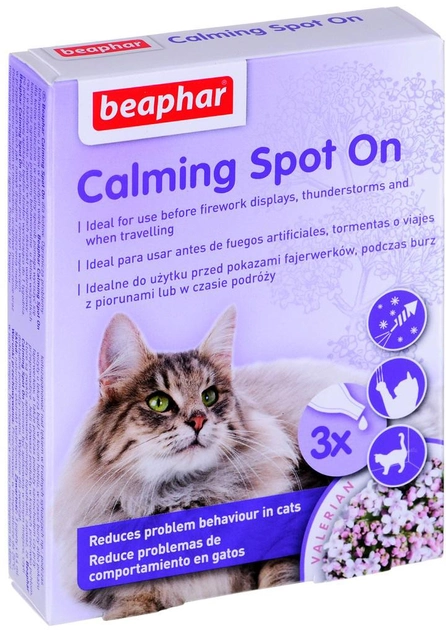 Preparat uspokajający w płynie dla kotów BEAPHAR Calming Spot On 3x0.4 ml (8711231105489) - obraz 1