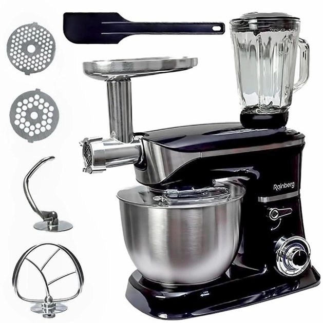 Кухонный комбайн 4200 Вт Rainberg RB-8080 тестомес мясорубка блендер ...