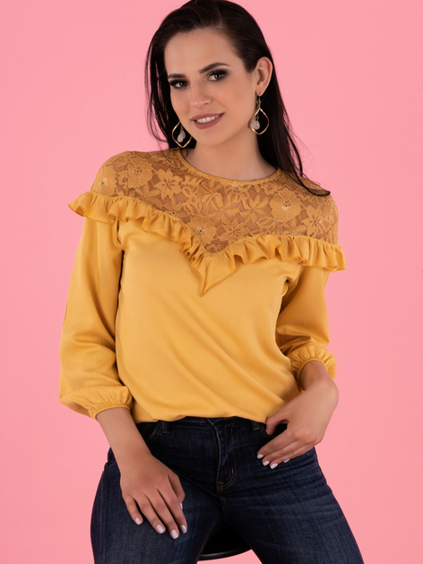 Блузка жіноча Merribel Hiron S Mustard (5907621614683) - зображення 3