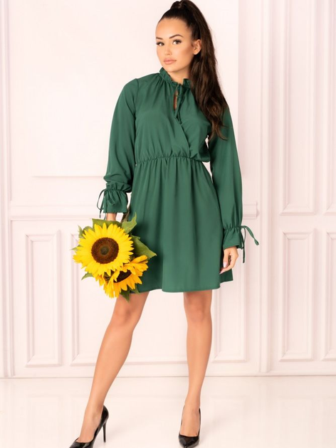 Sukienka trapezowa damska Merribel Mirava S Ciemnozielona (5907621605469) - obraz 3