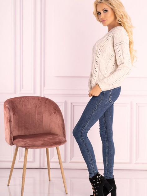 Джемпер жіночий Merribel Mozlini One Size Кремовий (5907621608279) - зображення 6