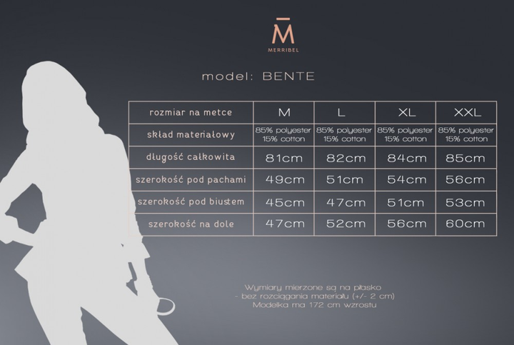 Туніка жіноча Merribel Bente 2XL Сіра (5903050366193) - зображення 5