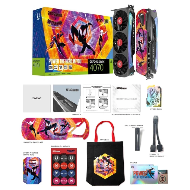 Відеокарта Zotac RTX 4070 12GB AMP AIRO Spider-Man Bundle (ZT
