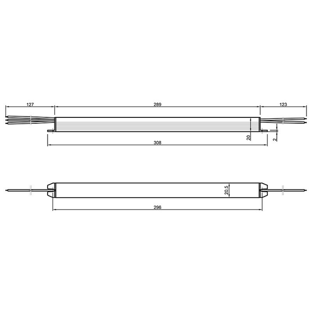 Блок живлення Lumine SLIM, 12-60-IP65-3Y, метал. корпус (110181) - изображение 2
