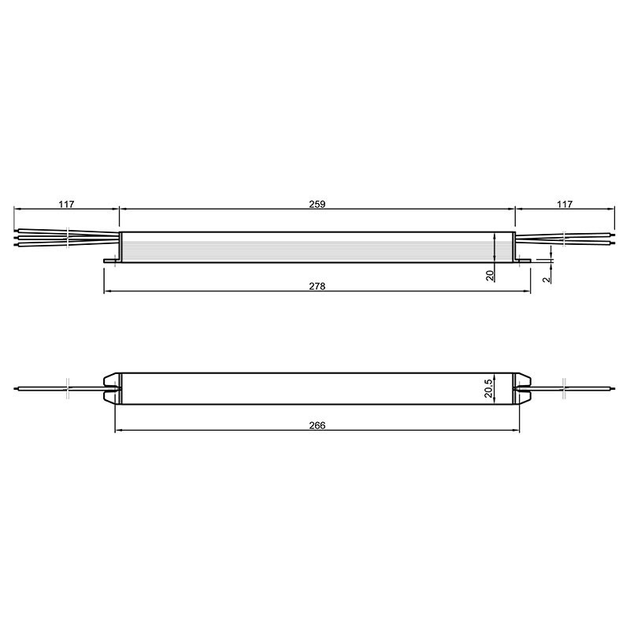Блок живлення Lumine SLIM, 12-36-IP65-3Y, метал. корпус (110178) - изображение 2