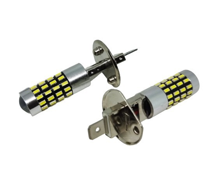 Світлодіодна лампа з цоколем Н1 54SMD 3014 12V Білий з драйвером (21300 ...