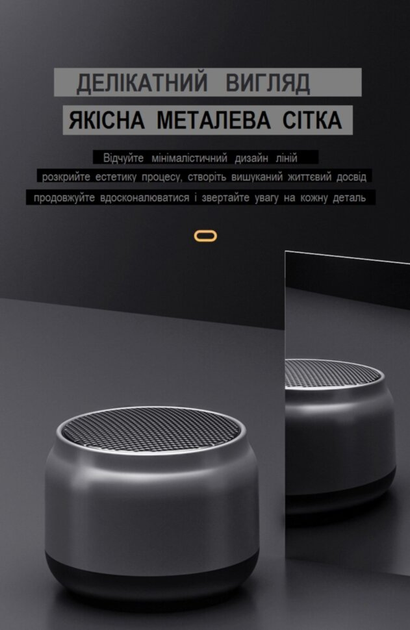 Портативна бездротова Bluetooth колонка Honestel F1 TWS Bt 5.0 1200мАh 3W з ремінцем Black - зображення 3