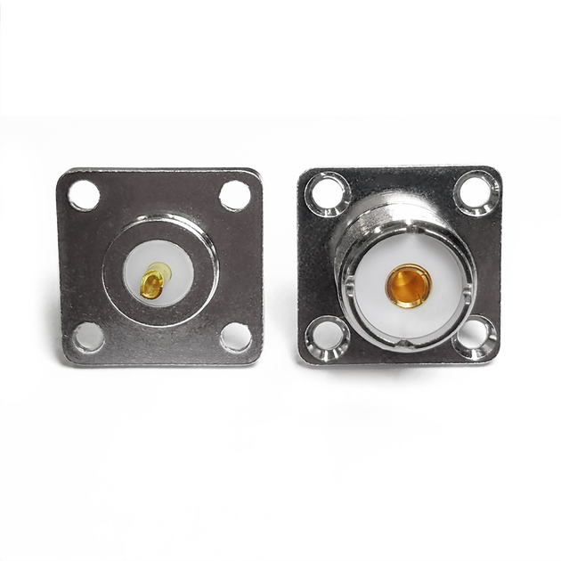 Разъем гнездо монтажное UHF Female (SO-239, PL-259) на панель ...