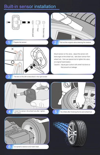 Внутренний датчик TPMS Careud - изображение 4