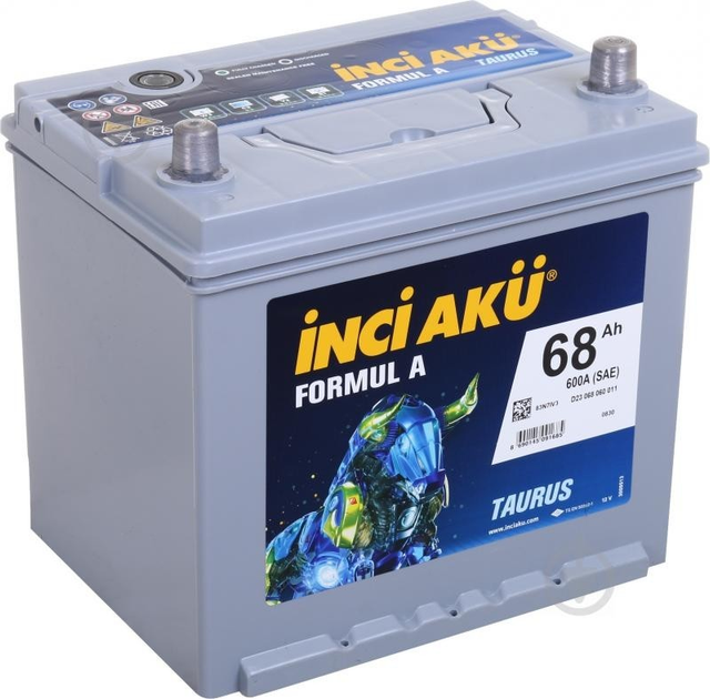 Автомобильный аккумулятор Inci Aku FormulA Asia 68Ah/600A R+ (232 х 173 ...