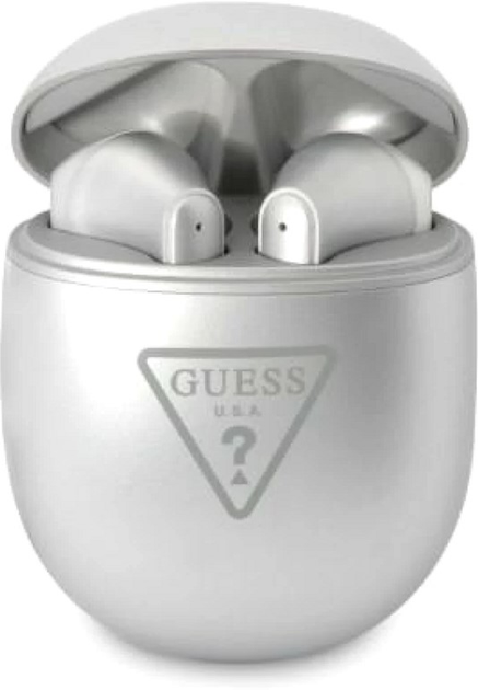 Навушники Guess Triangle Logo Silver (GUTWST82TRS) (GUE002588) - зображення 1