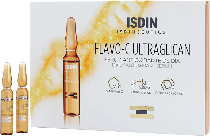 Сироватка для обличчя Isdin Isdinceutics Flavo-C Ultraglican/Serum Antioxidante De Dia Денна антиоксидантна 30х2 мл (8470001769213) - зображення 1