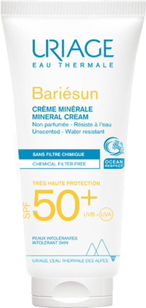 Сонцезахисний крем для обличчя та тіла Uriage Bariésun Crème Minérale SPF 50+ Мінеральний 100 мл (3661434001437) - зображення 1