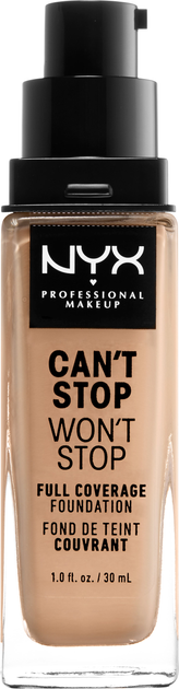 Рідка тональна основа NYX Professional Makeup Can`t Stop Won`t Stop 24-Hour 08 True Beige 30 мл (800897157258) - зображення 2