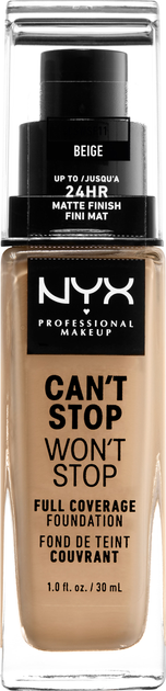 Podkład w płynie NYX Professional Makeup Can\'t Stop Won\'t Stop 24-Hour Foundation 11 Beige 30 ml (800897157289) - obraz 1