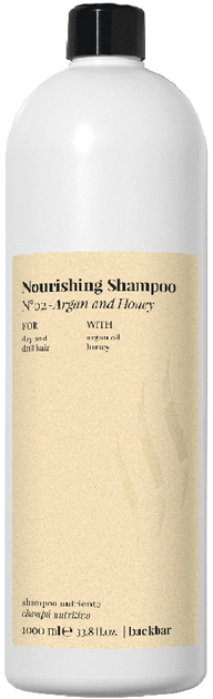 Шампунь FarmaVita Back Bar Nourishing Shampoo 02 — Argan and Honey для сухого та пошкодженого волосся 1 л (8022033107251) - зображення 1