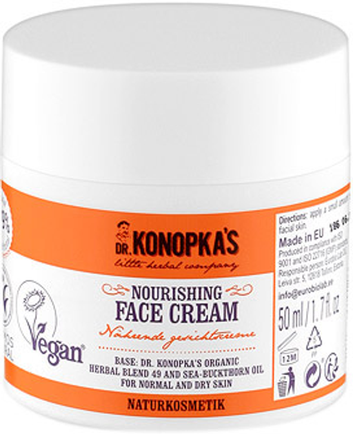 Krem do twarzy Dr. Konopka's Nourishing Face Cream do cery normalnej i suchej 50 ml (4744183019126) - obraz 1