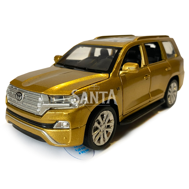 Машинка металлическая детская Toyota Land Cruiser V8 внедорожник, тойота ленд крузер, золото, Автоэксперт, 1:32, звук, свет, инерция, открываются двери багажник капот, 16*6*4см. (LF-68682) - Фото 2 Машинка металлическая детская Toyota Land Cruiser V8 внедорожник, тойота ленд крузер, золото, Автоэксперт, 1:32, звук, свет, инерция, открываются двери багажник капот, 16*6*4см. (LF-68682) - изображение 2