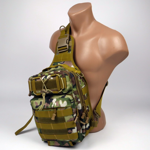 Тактический рюкзак однолямочный Командирский 7 л MultiCam - изображение 1