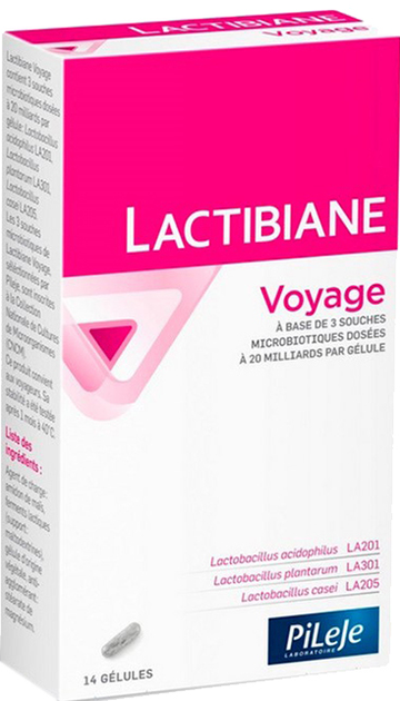 Suplement diety PiLeJe Lactibian Voyage probiotyk 14 kapsułek (3401560503067) - obraz 1