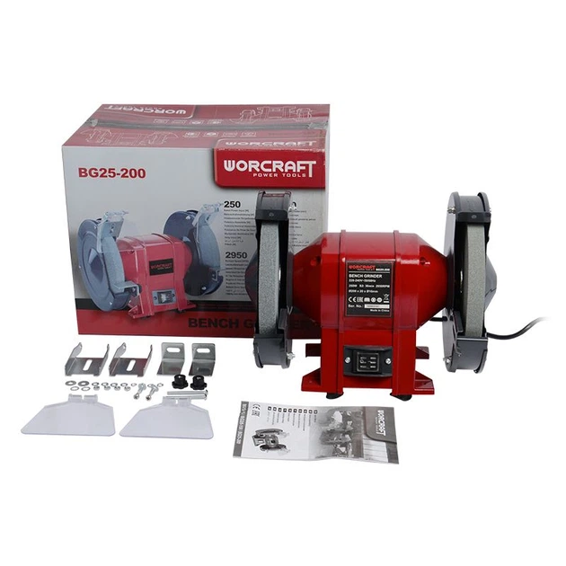 Заточувальний верстат WORCRAFT BG25-200 - Фото 3 Заточувальний верстат WORCRAFT BG25-200 - зображення 3