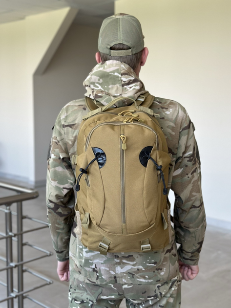Военный тактический штурмовой рюкзак Tactic на 25 л Койот (A57-807-coyote) - изображение 2