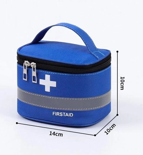 Аптечка сумка органайзер компактная портативная для медикаментов путешествий дома 14x10x10 см (474863-Prob) Синяя - изображение 2