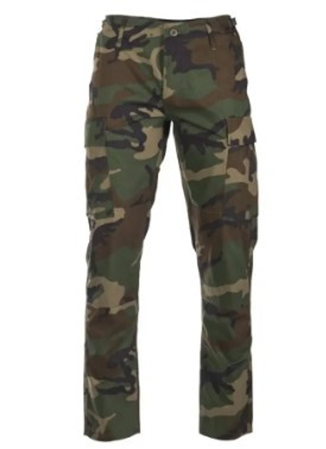 Тактические брюки Mil-Tec Teesar RipStop BDU Slim Fit woodland 11853120 L - изображение 1