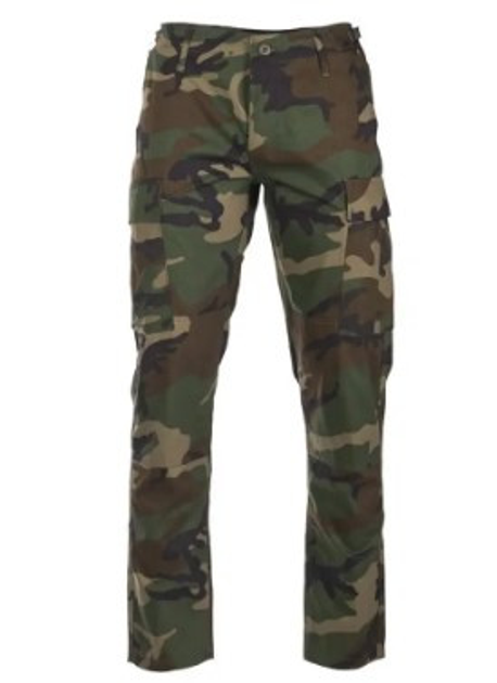 Тактичні штани Mil-Tec Teesar RipStop BDU Slim Fit woodland 11853120 S - зображення 1