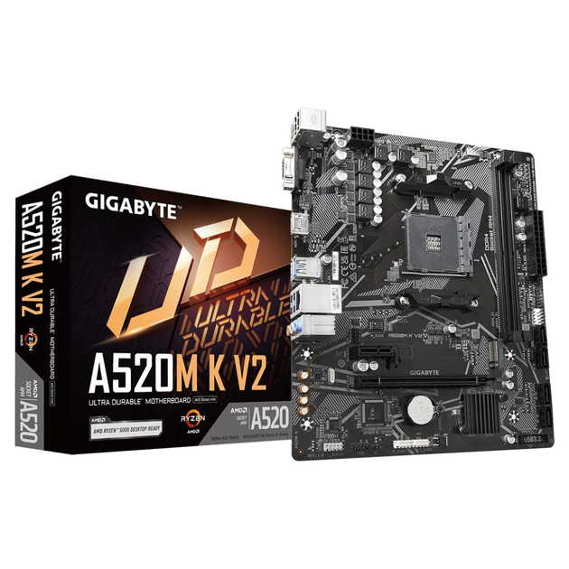 Материнська плата Gigabyte A520M K V2 Socket AM4/MicroATX/2хDDR4 DIMM - зображення 2