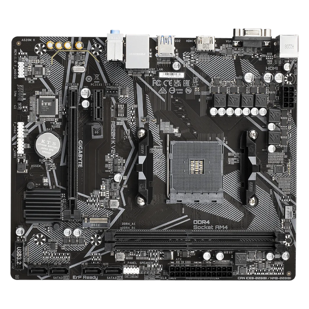 Материнська плата Gigabyte A520M K V2 Socket AM4/MicroATX/2хDDR4 DIMM - зображення 3