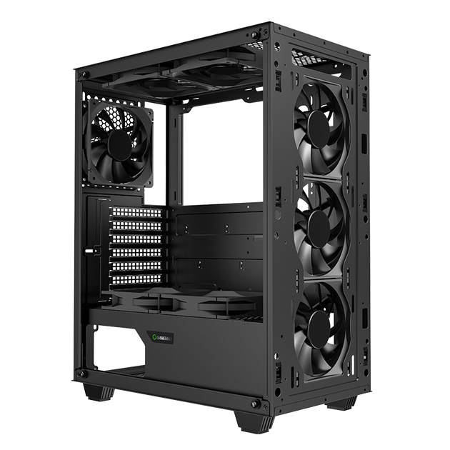 Корпус GameMax Fortress TG без блока живлення Middle/midi tower Чорний - Фото 8 Корпус GameMax Fortress TG без блока живлення Middle/midi tower Чорний - зображення 8