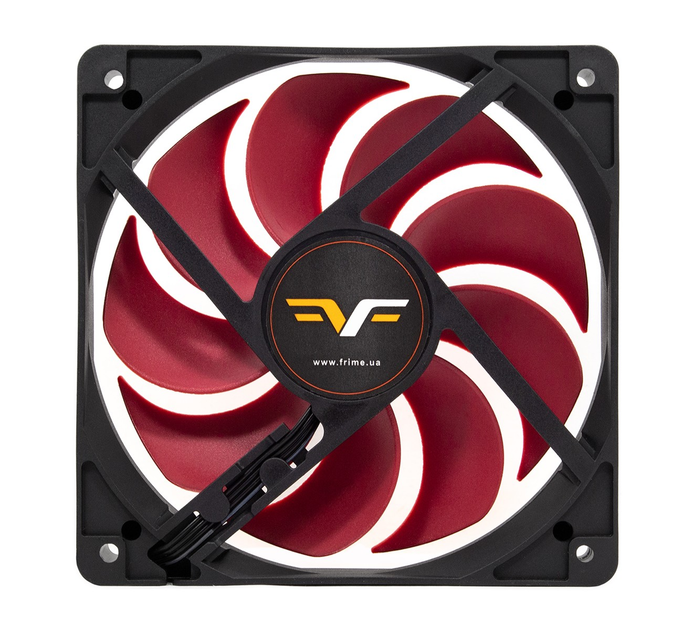 Вентилятор Frime (FRF120HB20PWM) 120x120x25мм, PWM Black/Red - изображение 1