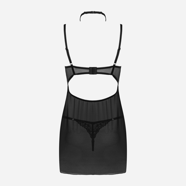 Еротичний комплект (пеньюар + трусики-стринги) LivCo Corsetti Fashion Binella S/M Чорний (5907621628512) - зображення 7