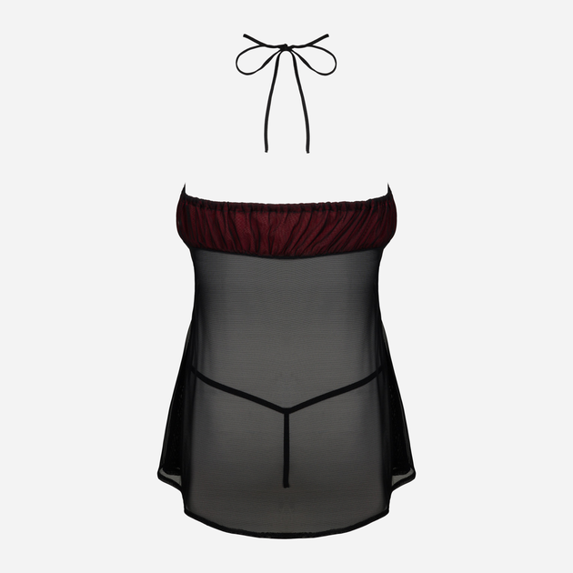 Еротичний комплект (пеньюар + трусики-стринги) LivCo Corsetti Fashion Febrenn LC 2022 S/M Чорний (5907621625092) - зображення 4
