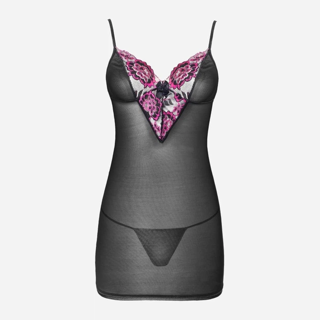 Komplet erotyczny (halka + figi stringi) LivCo Corsetti Fashion Loritan LC 99185 S/M Black (5903050369750) - obraz 5