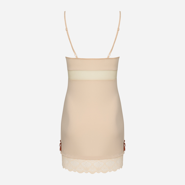 Еротичний комплект (пеньюар + трусики-стринги) жіночий LivCo Corsetti Fashion Lourdes LC 90244 S/M Кремовий (5902431642611) - зображення 5