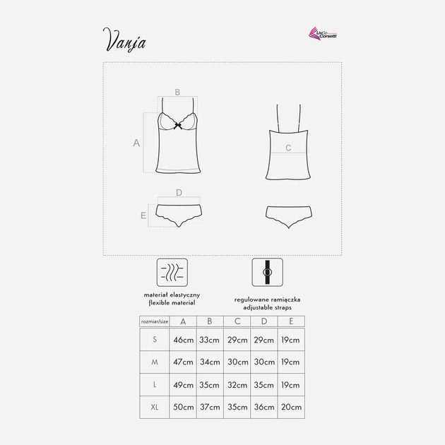 Komplet erotyczny (top + figi brazylijskie) LivCo Corsetti Fashion Vanja LC 90057 S Wielobarwny (5907996384051) - obraz 5